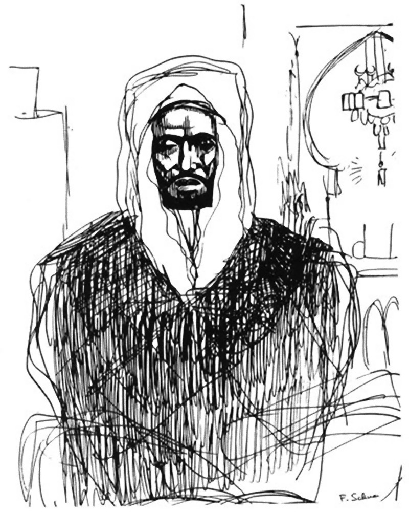 Sketch of a Muslim Man - 2