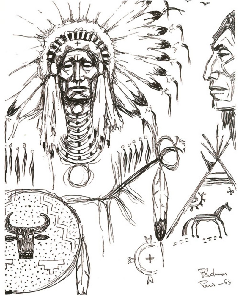 American Indian Sketch - 1